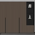 Modern Wooden Wardrobe With Open Shelves And Minimalist Design Elements