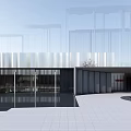 Modern Sales Office Building 3d model