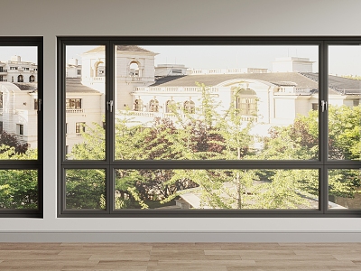 modern floor-to-ceiling windows model