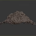 Rough Textured Brown Rocky Terrain With Uneven Natural Surface Features 3d model