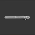 Classic Silver Metal Semi Automatic Pistol With Detailed Black Grip And Sleek Finish