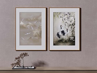 New Chinese Animal Painting Decorative Painting 3d model