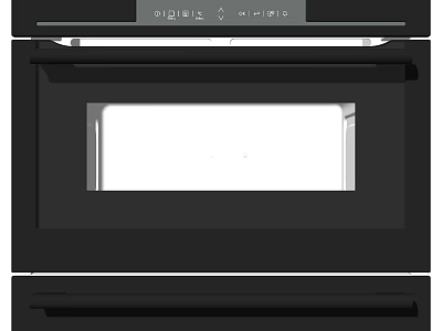 Black Modern Built in Oven Kitchen Appliance With Digital Control Panel And Glass Door 3d model
