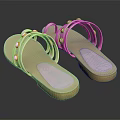 Elegant Pink Strap Sandals With Pearl Decorations And Golden Soles For Women