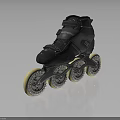 Black Powerslide Inline Skates with Yellow Wheels and Durable Sports Design