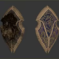 Medieval Shield Ancient Shield Defensive Weapon Ancient Shield Iron Shield Protective Shield Wooden Shield 3d model