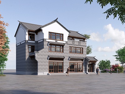 Chinese Architecture Antique Architecture Shop Street View Homestay Catering 3d model