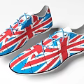 Stylish Union Jack Pattern Shoes With Red Blue White Colors For Everyday Casual Wear