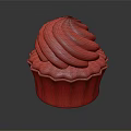Delicious Cupcake With Pink And White Swirled Frosting Orange Base And Pink Liner