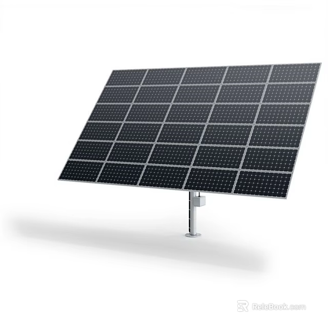 Industrial Solar Panel High Efficiency Photovoltaic Module With Mounting Bracket For Renewable Energy Generation 3d model 