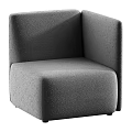 Comfortable Plush Cream Single Sofa With Modern Curved Armrest Design