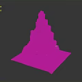 Traditional Multi Tiered Stone Tower Architecture Model With Intricate Carved Details And Square Base