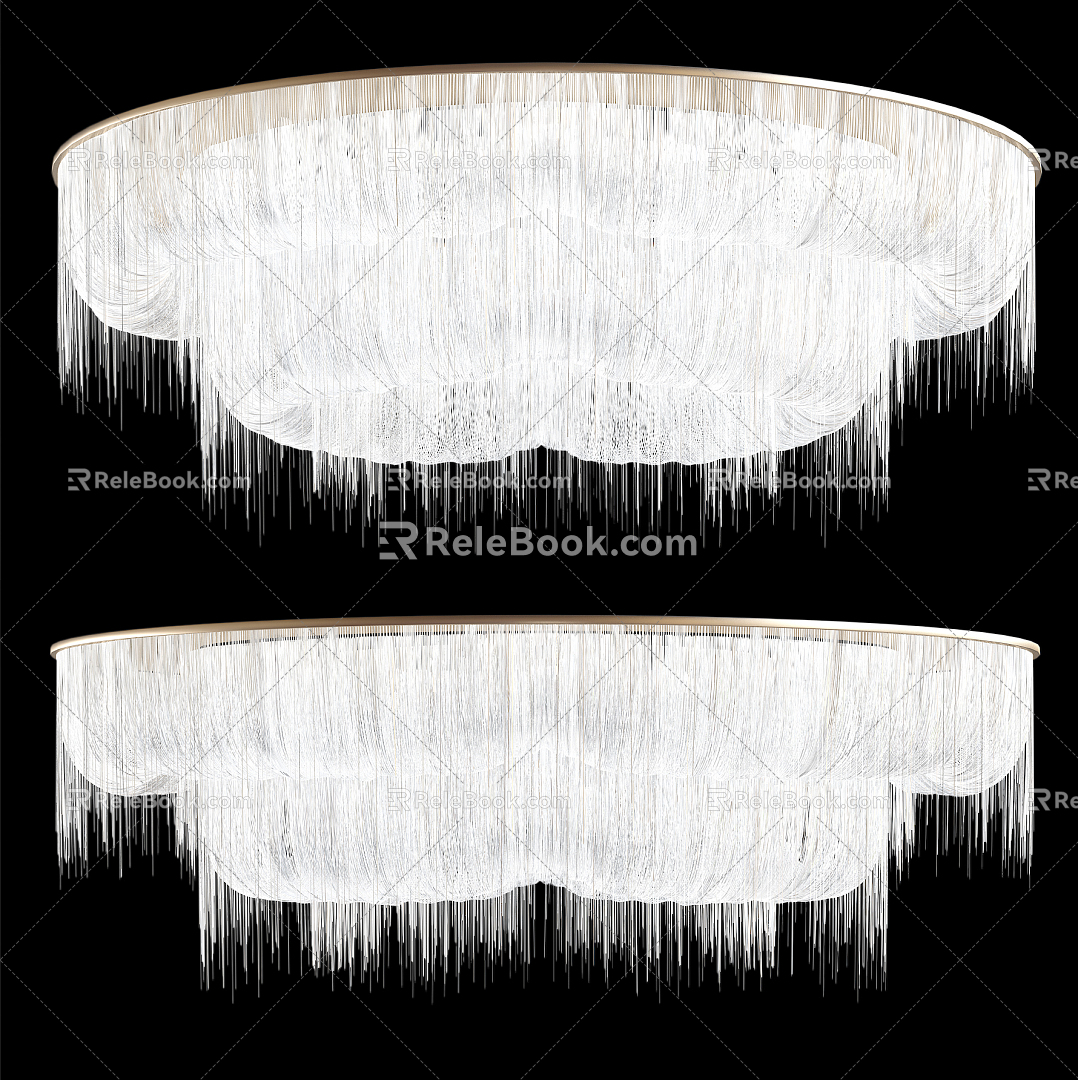 Modern crystal chandelier 3d model