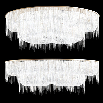 Modern crystal chandelier 3d model