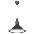 Modern Pendant Lights With White And Gray Conical Shades And Metallic Mounting Details