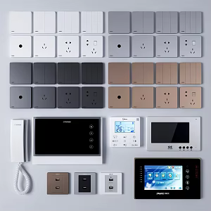 Modern Switch Socket Panel Video Phone 3d model