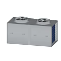 White Air Conditioner Fan With Dual Fans And Ventilation Grid For Efficient Cooling