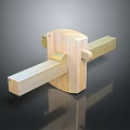 Wooden Household Item Design With Cross Connected Wooden Bars And Smooth Surface