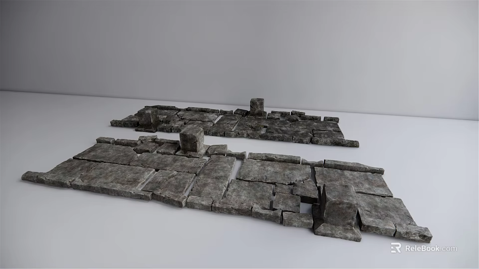 Natural Stone Stepping Stones Design for Garden Path and Outdoor Walkway 3d model 