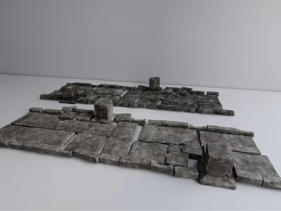 Natural Stone Stepping Stones Design for Garden Path and Outdoor Walkway 3d model