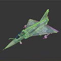 Blue Camouflage Military Fighter Jet 3D Render Model With Cockpit And Missiles