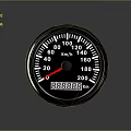 Automotive Speedometer with Km/h Scale Range From 0 to 200 and Mileage Display 88888km