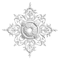 European-style lamp panel gypsum component carved 3d model