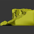 Wood And Stone Craft Model With Natural Greenery And Rock Details