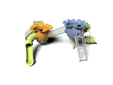 Flower Paradise Observation Deck Customized Paradise Amusement Park Children's Amusement Park Amusement Slippery Slide Combination Function 3d model