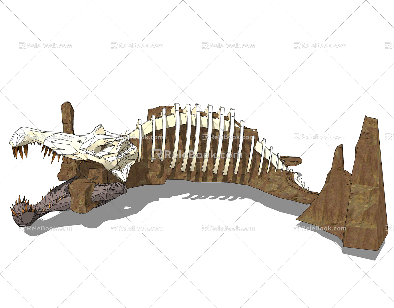 Modern Bone Dinosaur Bone 3d model