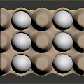 Sturdy Egg Carton Containing Fresh White Eggs as Essential Household Item
