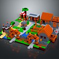 Modern Lego Lego City Pixel City Cartoon City 3d model