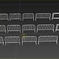 Temporary Metal Fences Barriers with Black Blue White Colors for Events Construction
