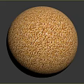 Round Grain Sphere Made Of Oats On Black Background With Shiny Surface