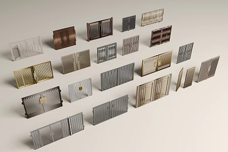 Modern Gate Patio Gate Courtyard Gate Villa Gate 3d model