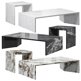 Modern marble coffee table 3d model