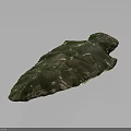 Natural Green Terrain With Textured Undulating Surface And Leaf Like Shape 3d model
