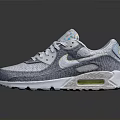 Stylish Nike Air Max Sneakers in Gray White with Colorful Details and Cushioned Sole
