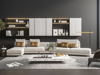 Modern Sofa Coffee Table Combination Sofa Combination model