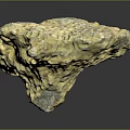 Natural Yellow Stone Material With Honeycomb Texture And Reflective Surface On Dark Background