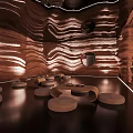 SPA Sauna Modern Interior With Sandstone Walls Soft Lighting And Marble Flooring Reflections