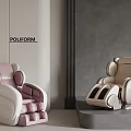 Luxurious POLIFORM Massage Chairs With Pink White And Beige Modern Design