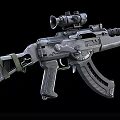 Modern Tactical Rifle Featuring Adjustable Scope And Metal Body Construction 3d model