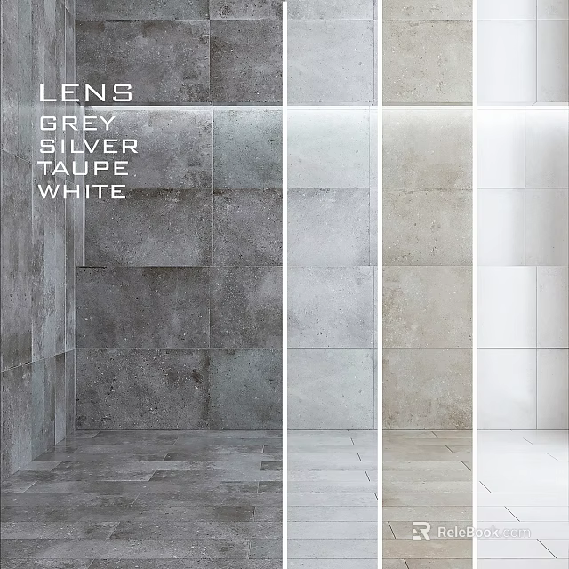 Building Components in Grey Silver Taupe White for Modern Interior Design 3d model