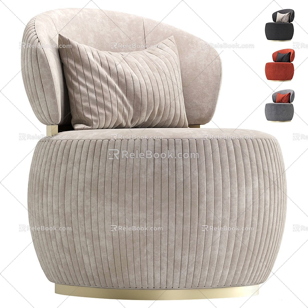 Modern Single Sofa Leisure Chair 3d model