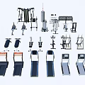 Complete Fitness Equipment Collection Including Treadmills Dumbbell Racks Weight Machines And Elliptical Trainers