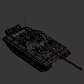 Military Tank With Heavy Duty Tracks Long Cannon And Turret Military Equipment 3d model