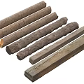 Various Types of Natural Wood Logs and Stone Slabs for Building Materials