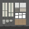 Roman Blinds in Various Fabric Styles and Neutral Tones Modern Design