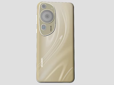 Huawei Golden Mobile Phone With Camera Module And Modern Sleek Design 3d model